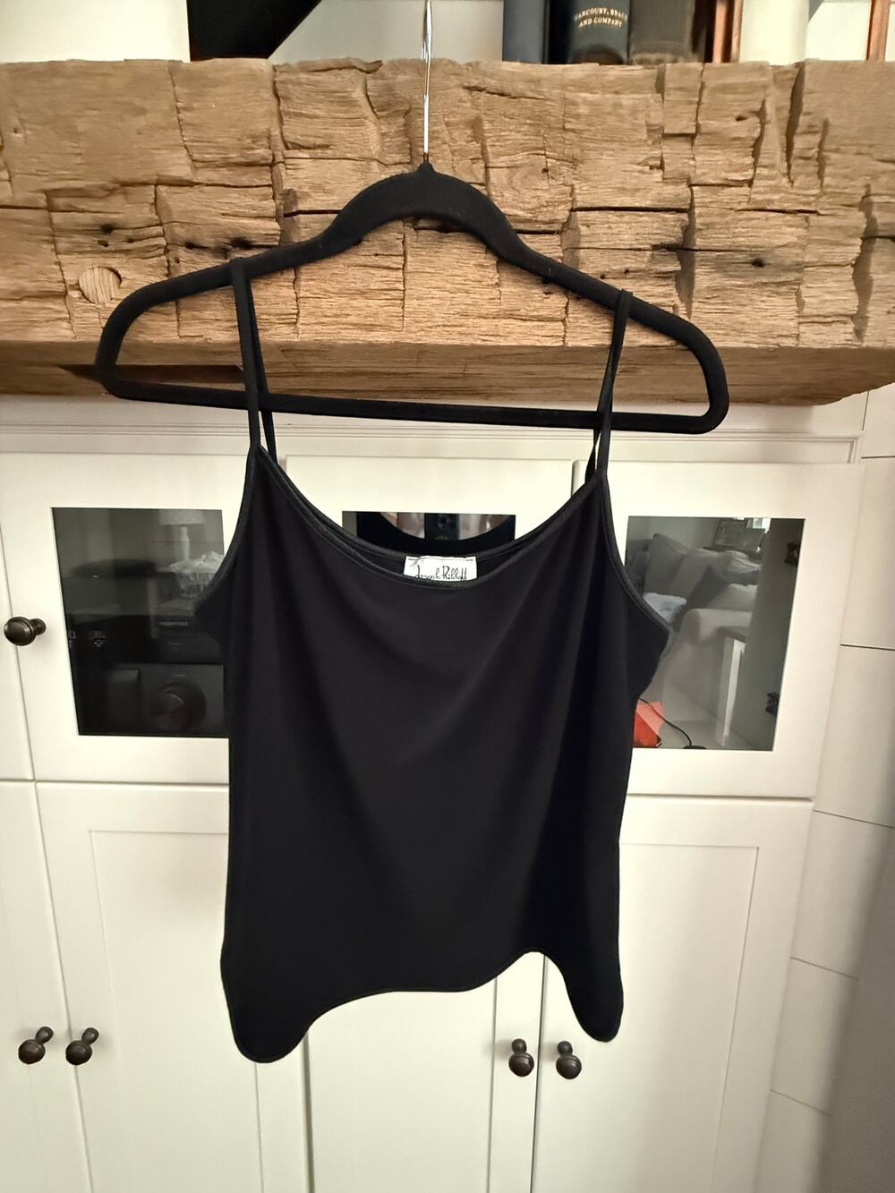 Joseph Ribkoff Black Silky Tank Camisole Sz 16 Quiet Luxury Office Siren Top